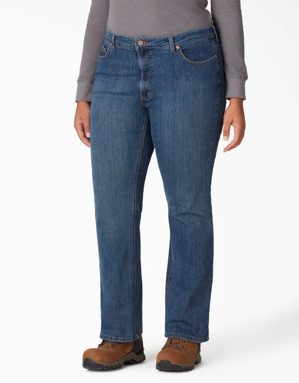 Jeans - Dickies Women's Plus Perfect Shape Bootcut Stretch Denim Jean FDW147