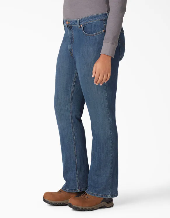 Jeans - Dickies Women's Plus Perfect Shape Bootcut Stretch Denim Jean FDW147