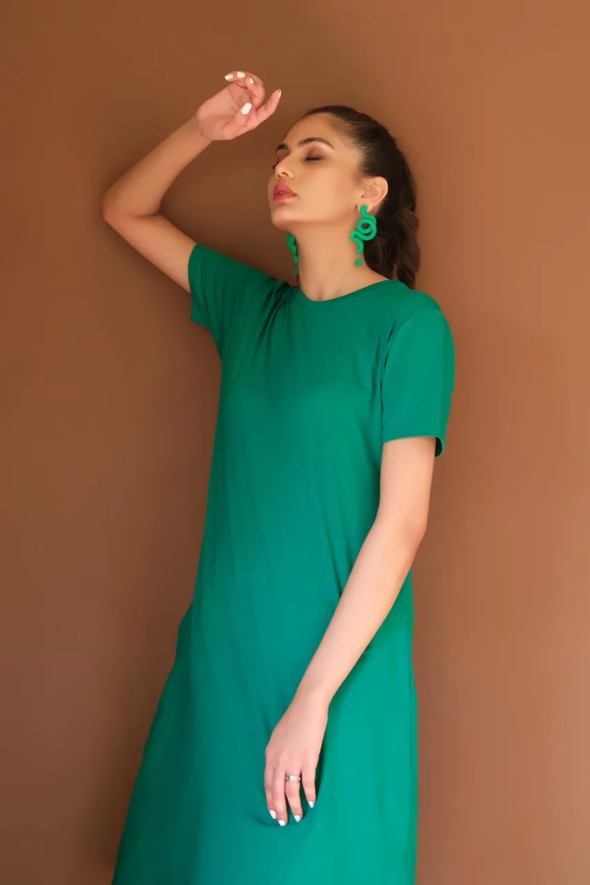 Jersey Knit Midi Dress - Lush Meadow