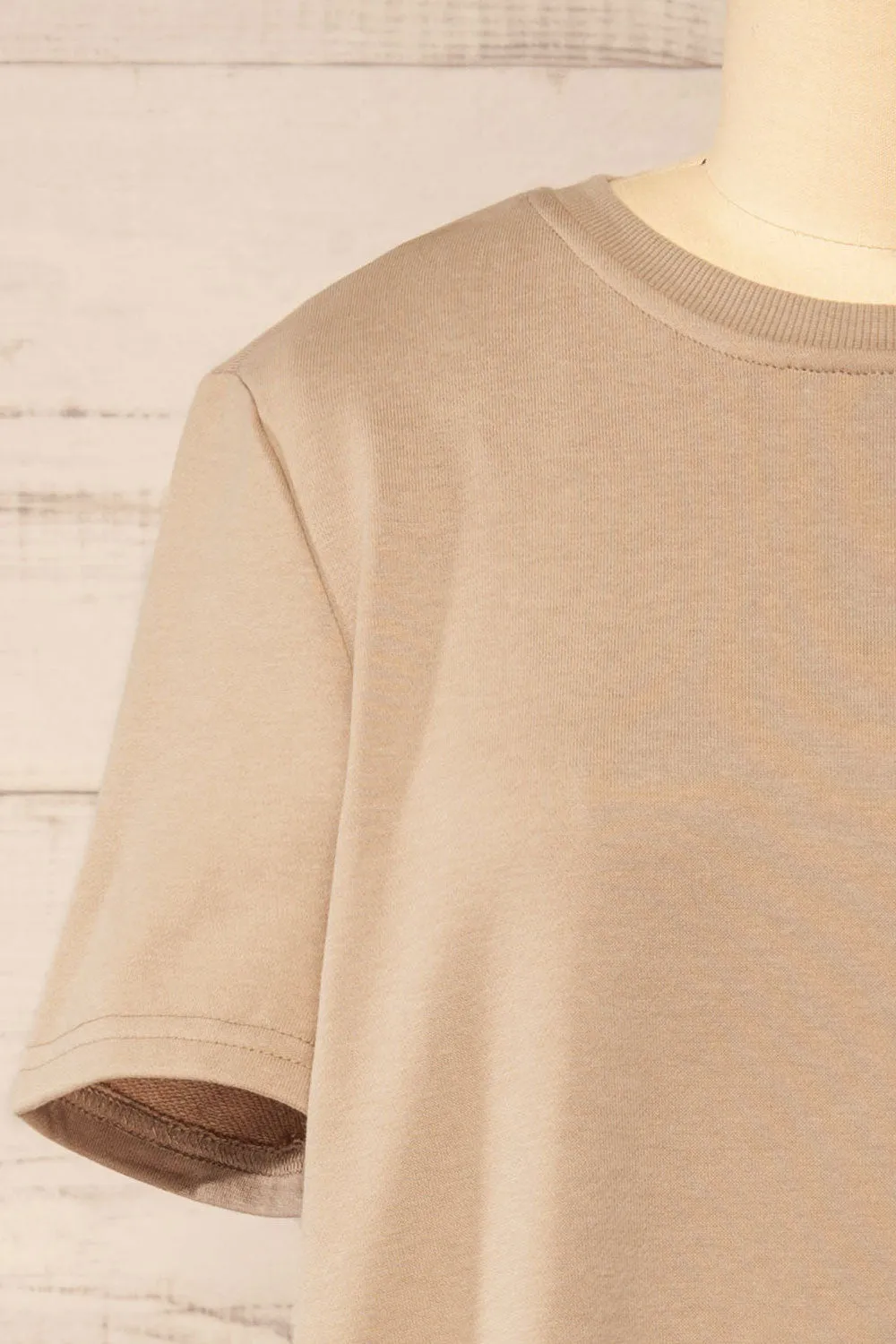 Jerzey Taupe | T-Shirt Dress w/ Pockets