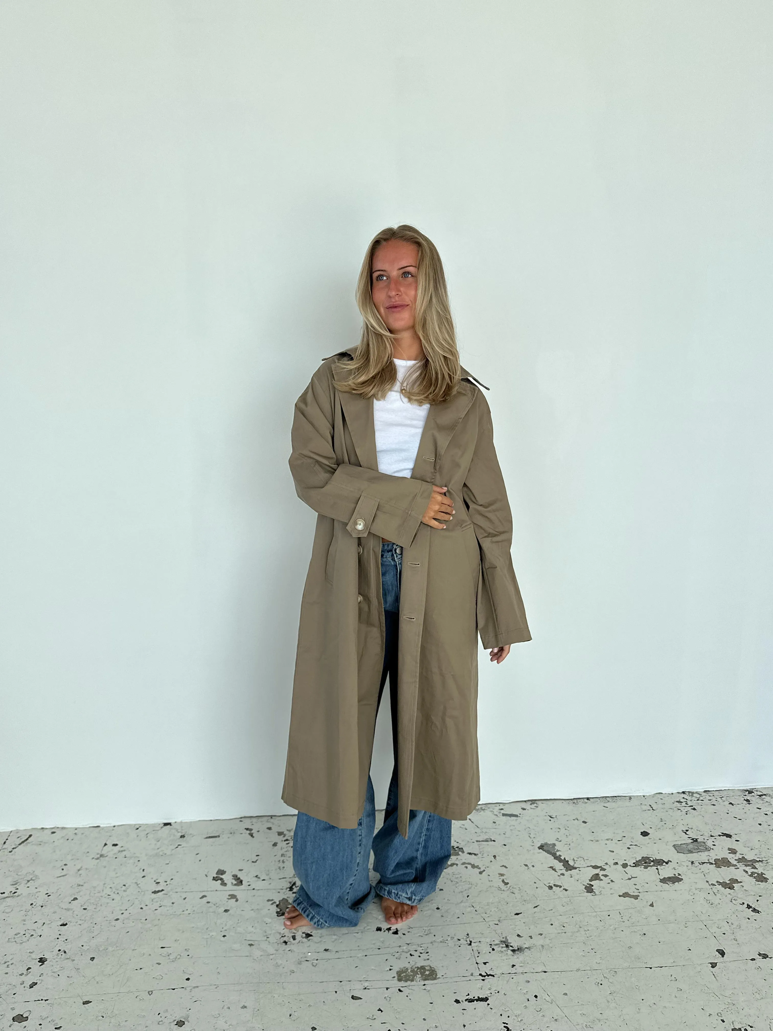 Josefine oversized trench coat - Dark beige