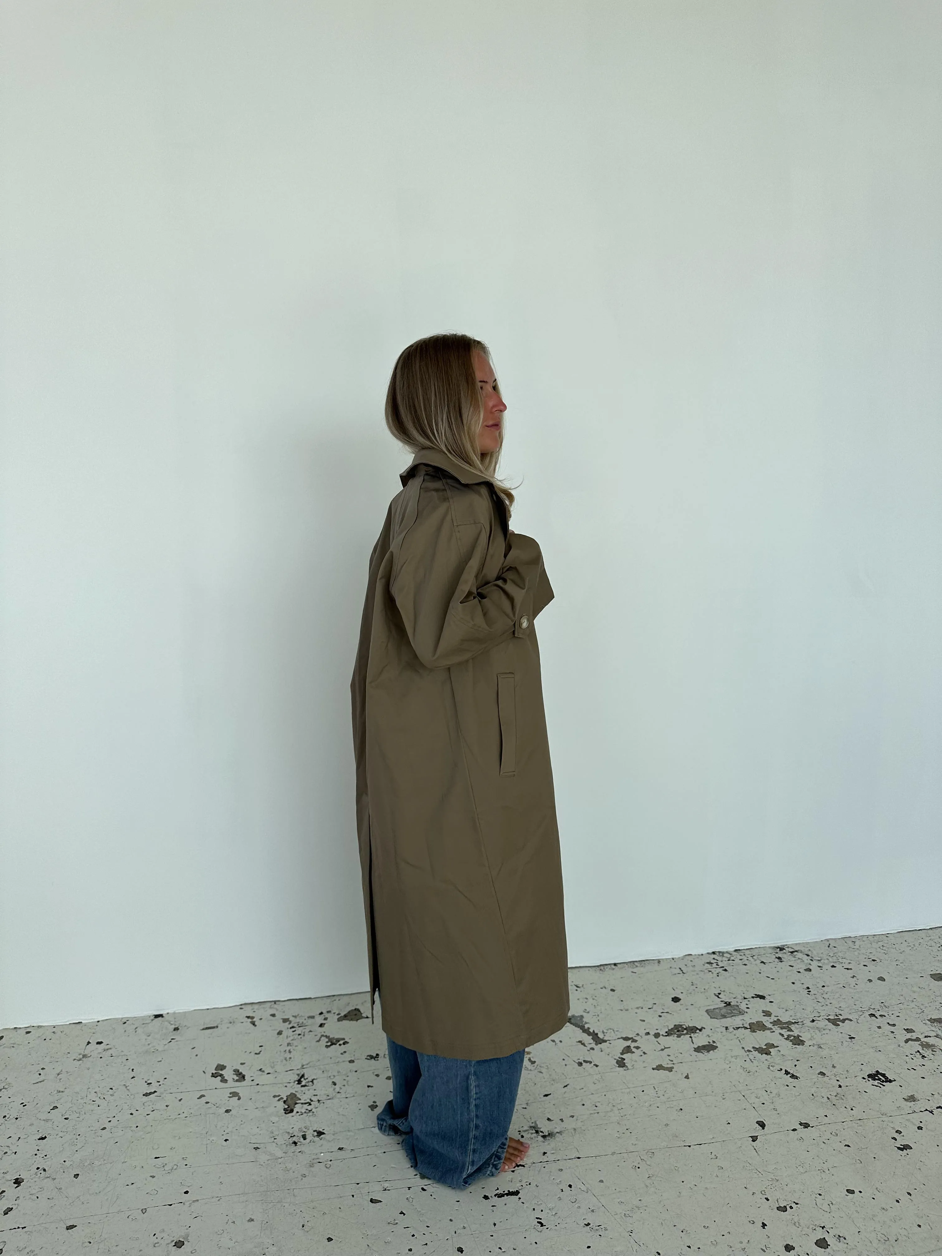 Josefine oversized trench coat - Dark beige