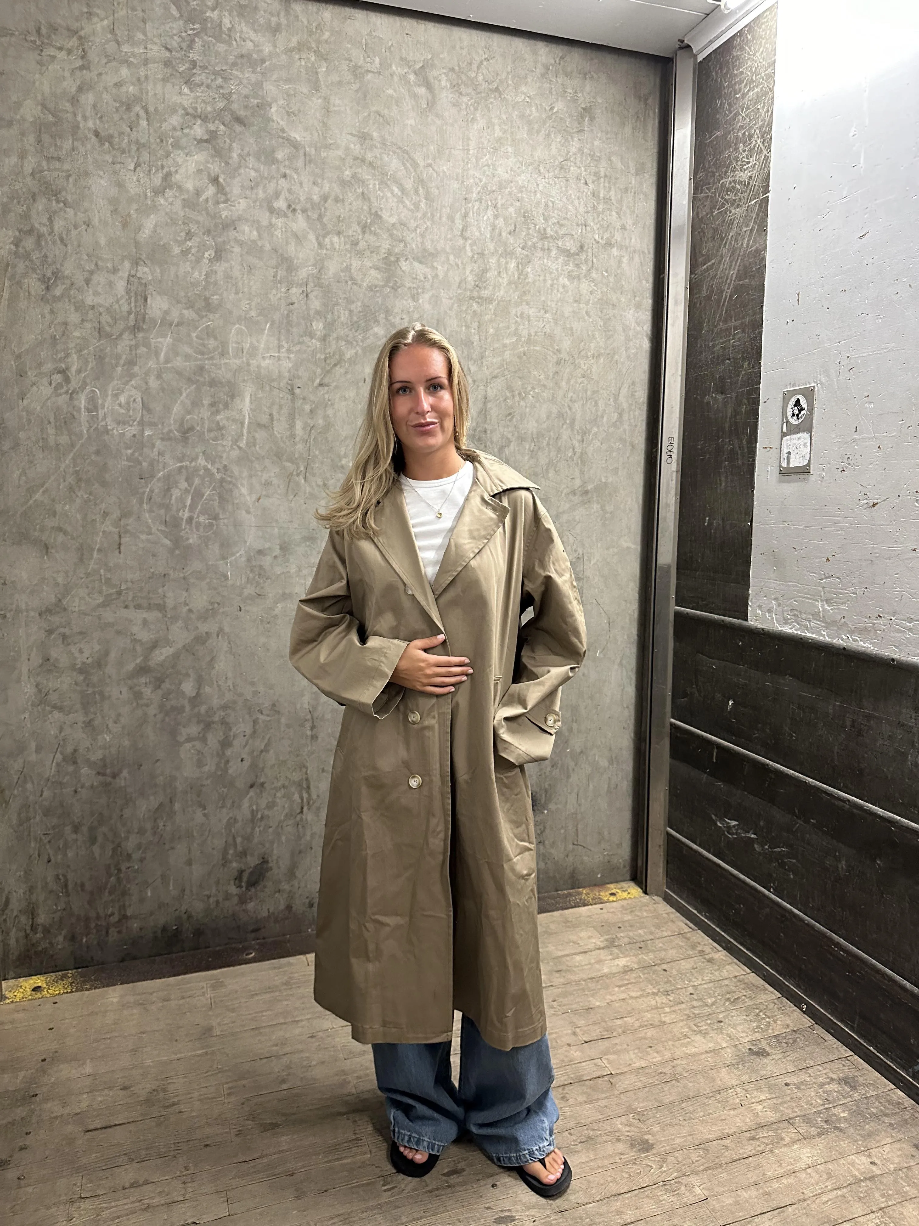 Josefine oversized trench coat - Dark beige