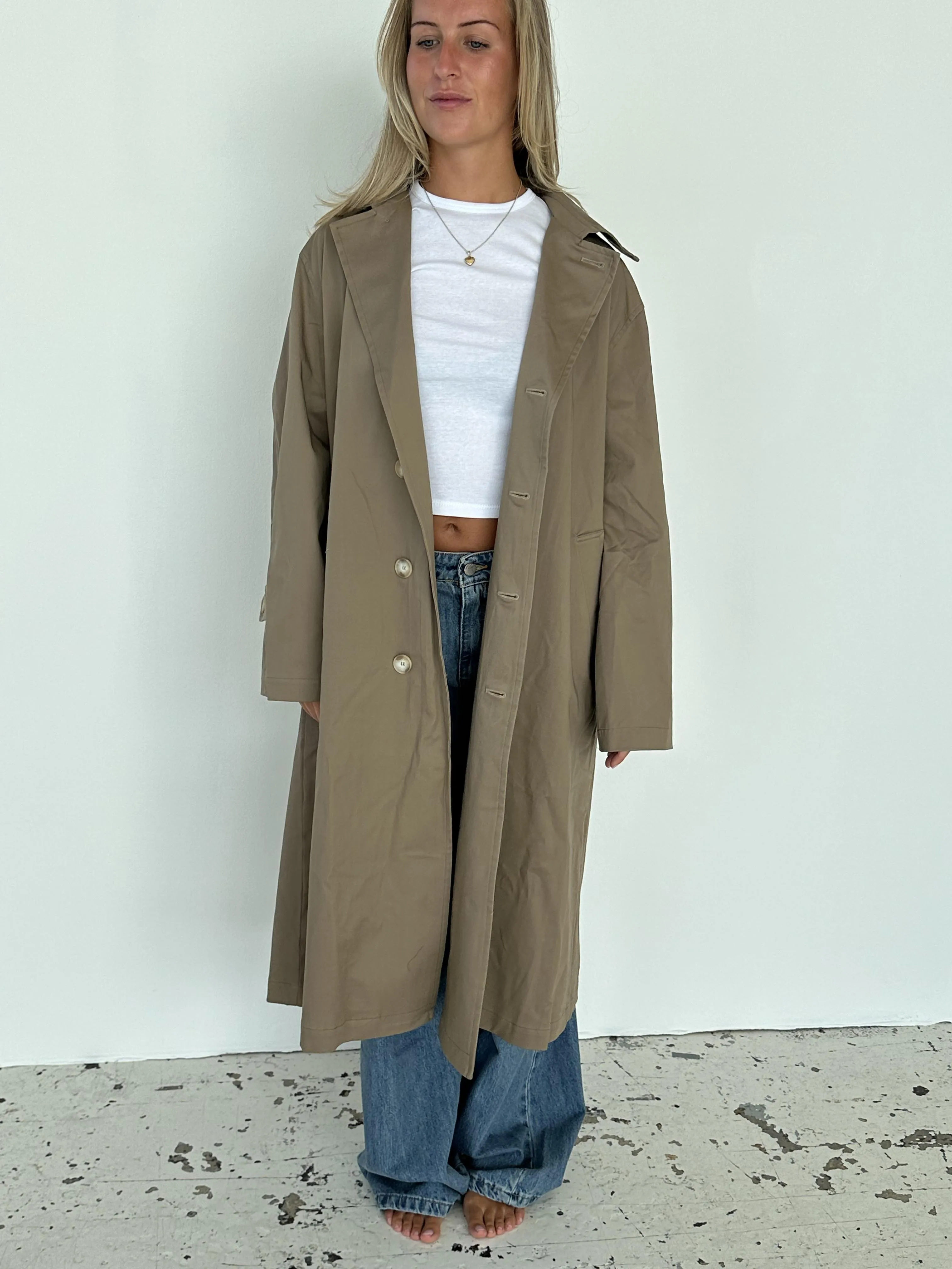 Josefine oversized trench coat - Dark beige