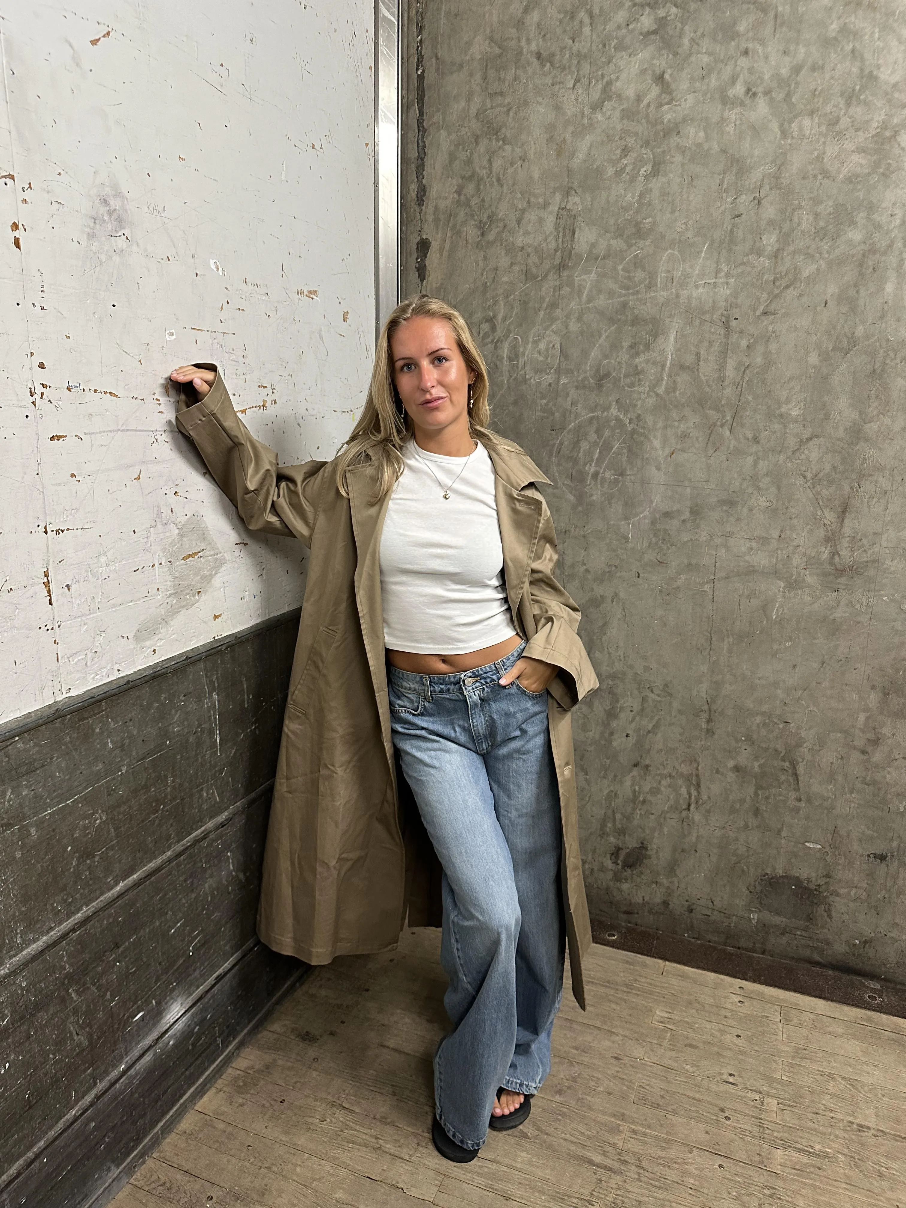 Josefine oversized trench coat - Dark beige