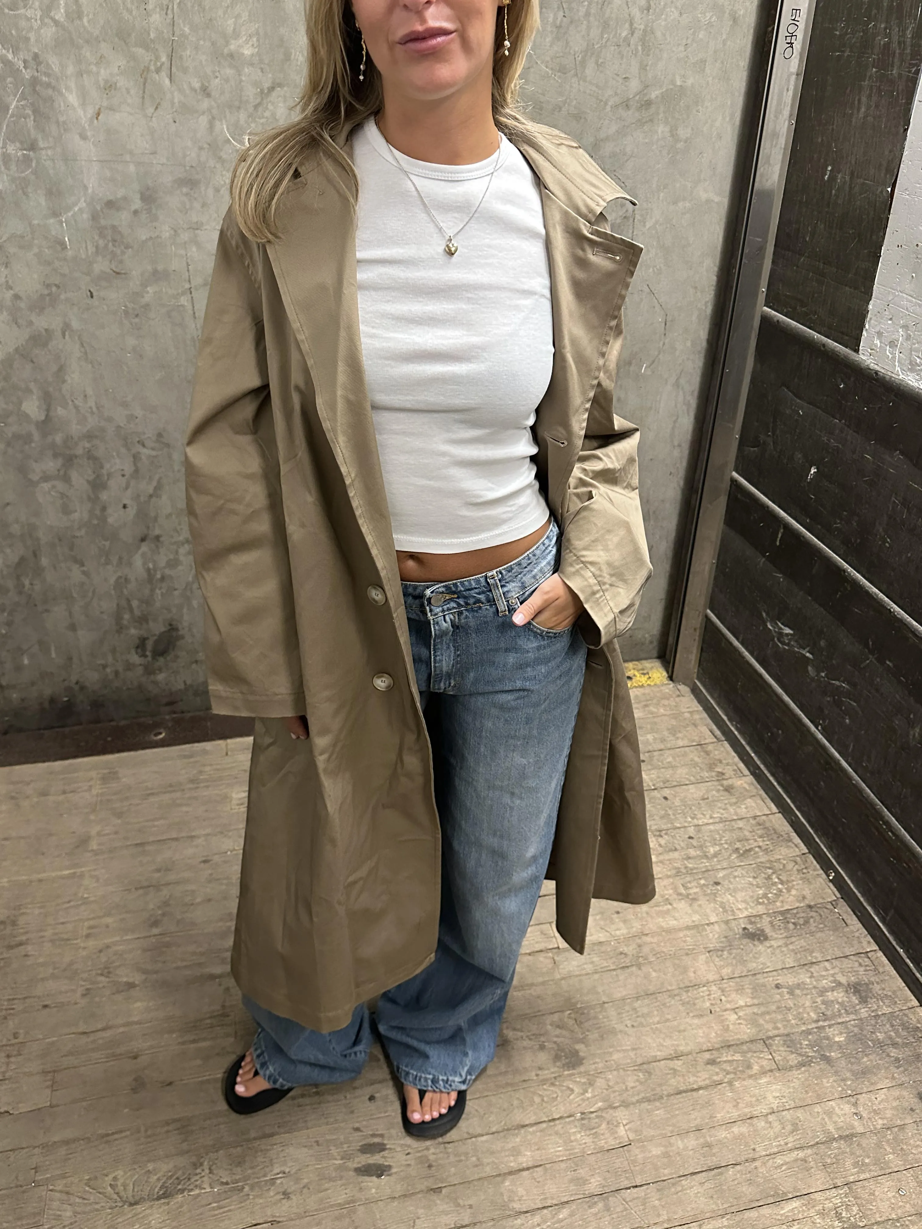 Josefine oversized trench coat - Dark beige