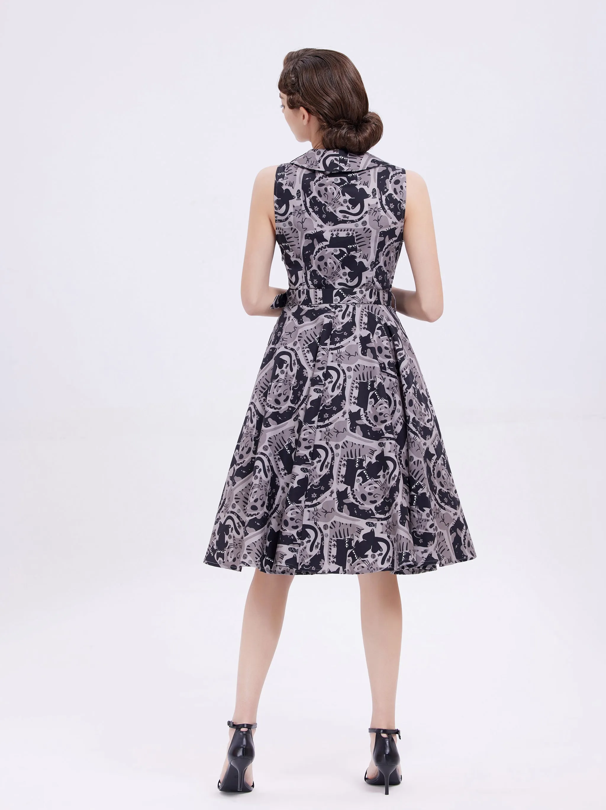 Just Kitten Monochrome Dress