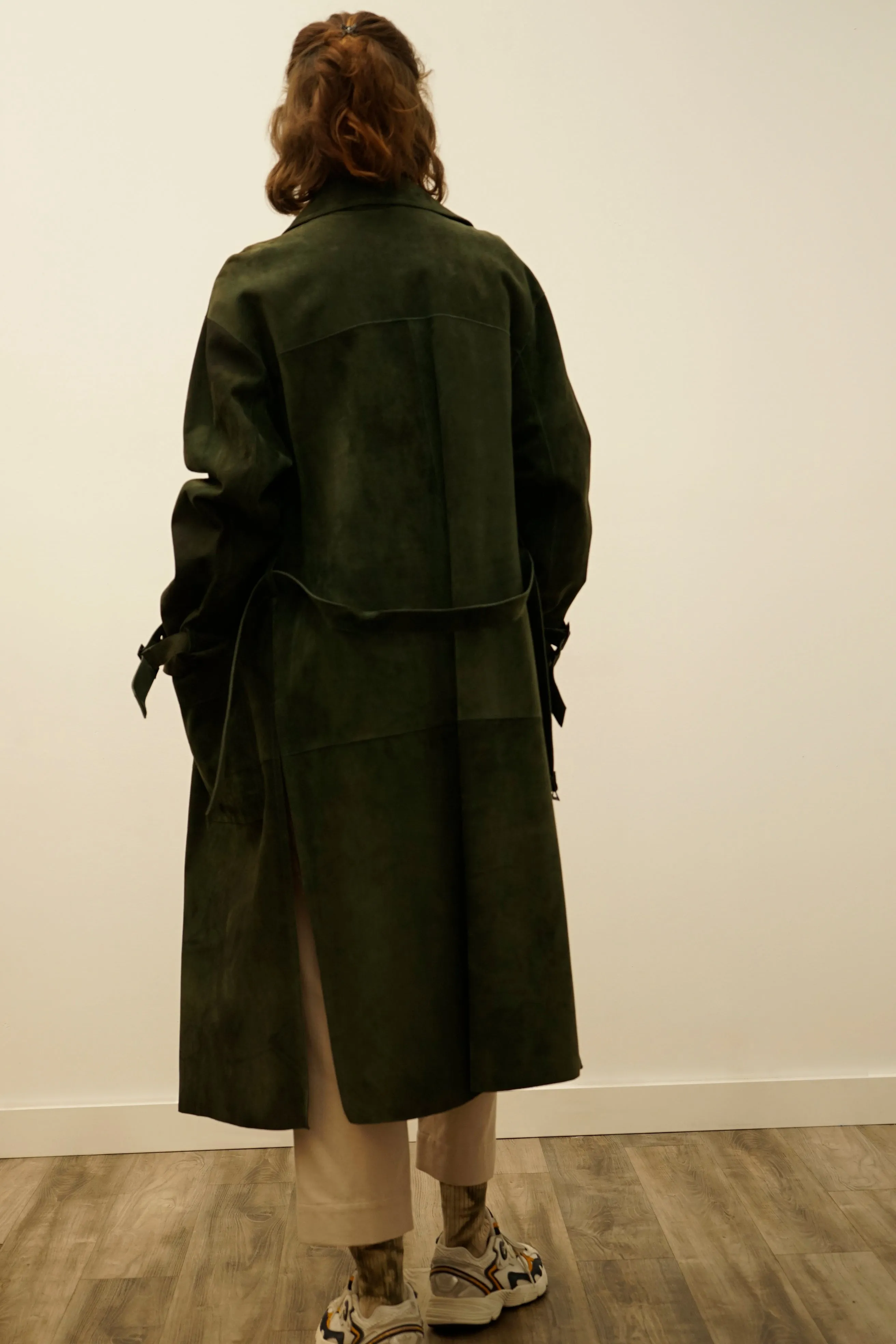 Kam Forest Green Suede Leather Jacket