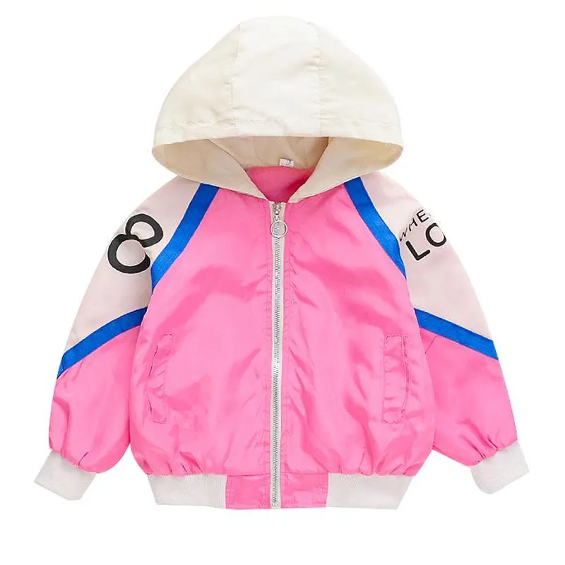 kids clothing distributor Kid Girl Printing Letter Long Sleeve Trench Coat