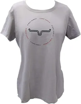 Kimes Ranch Ladies Circular Repeat Logo Design T-Shirt