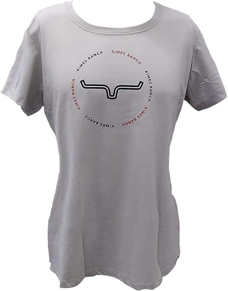 Kimes Ranch Ladies Circular Repeat Logo Design T-Shirt