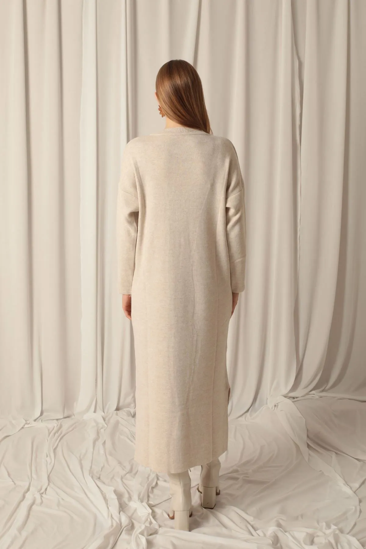 KKT Knit Fabric Turtleneck Stone Dress - Willenhall