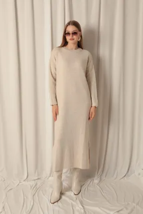 KKT Knit Fabric Turtleneck Stone Dress - Willenhall