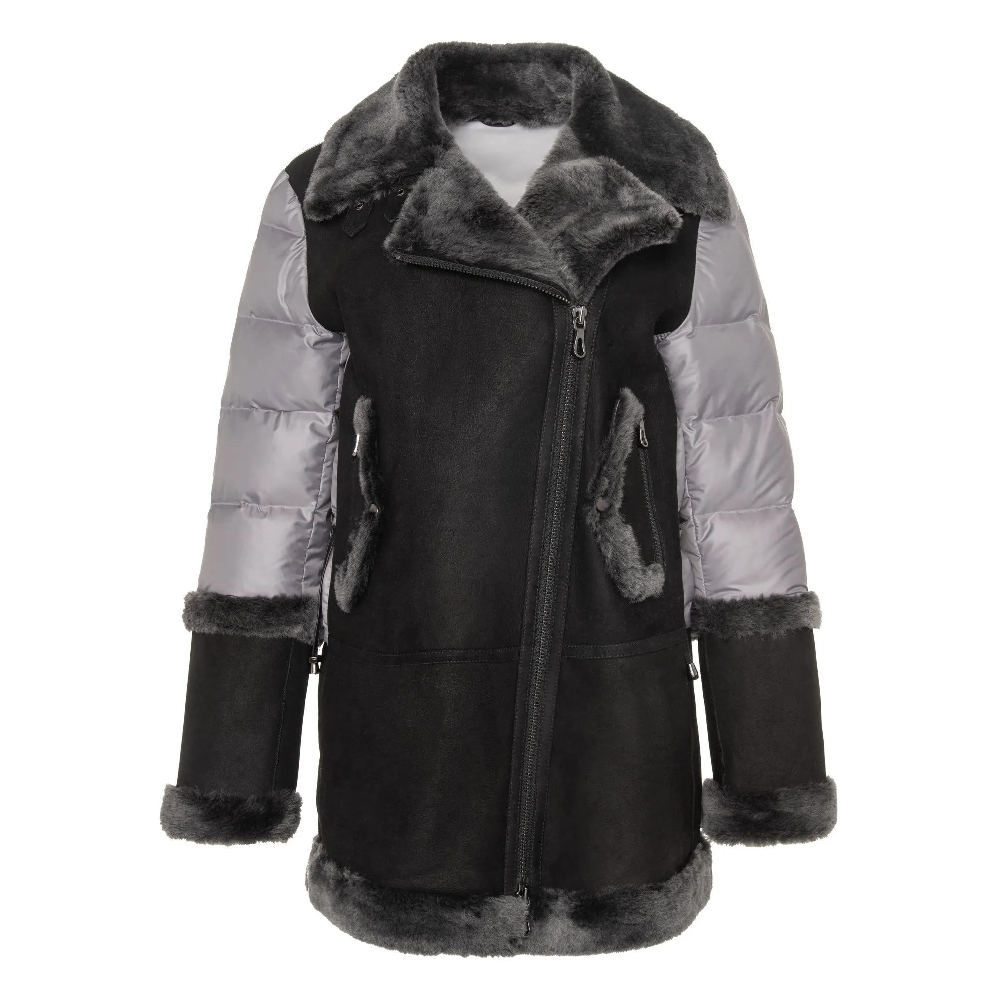 Leni Shearling & Goose Down Puffer Jacket