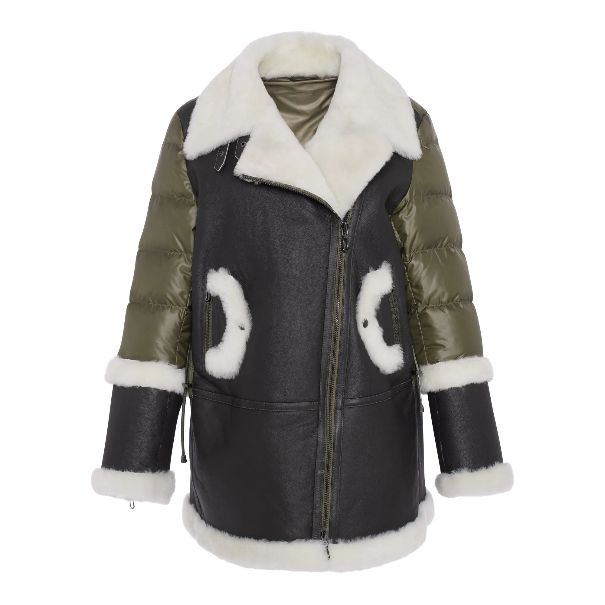 Leni Shearling & Goose Down Puffer Jacket