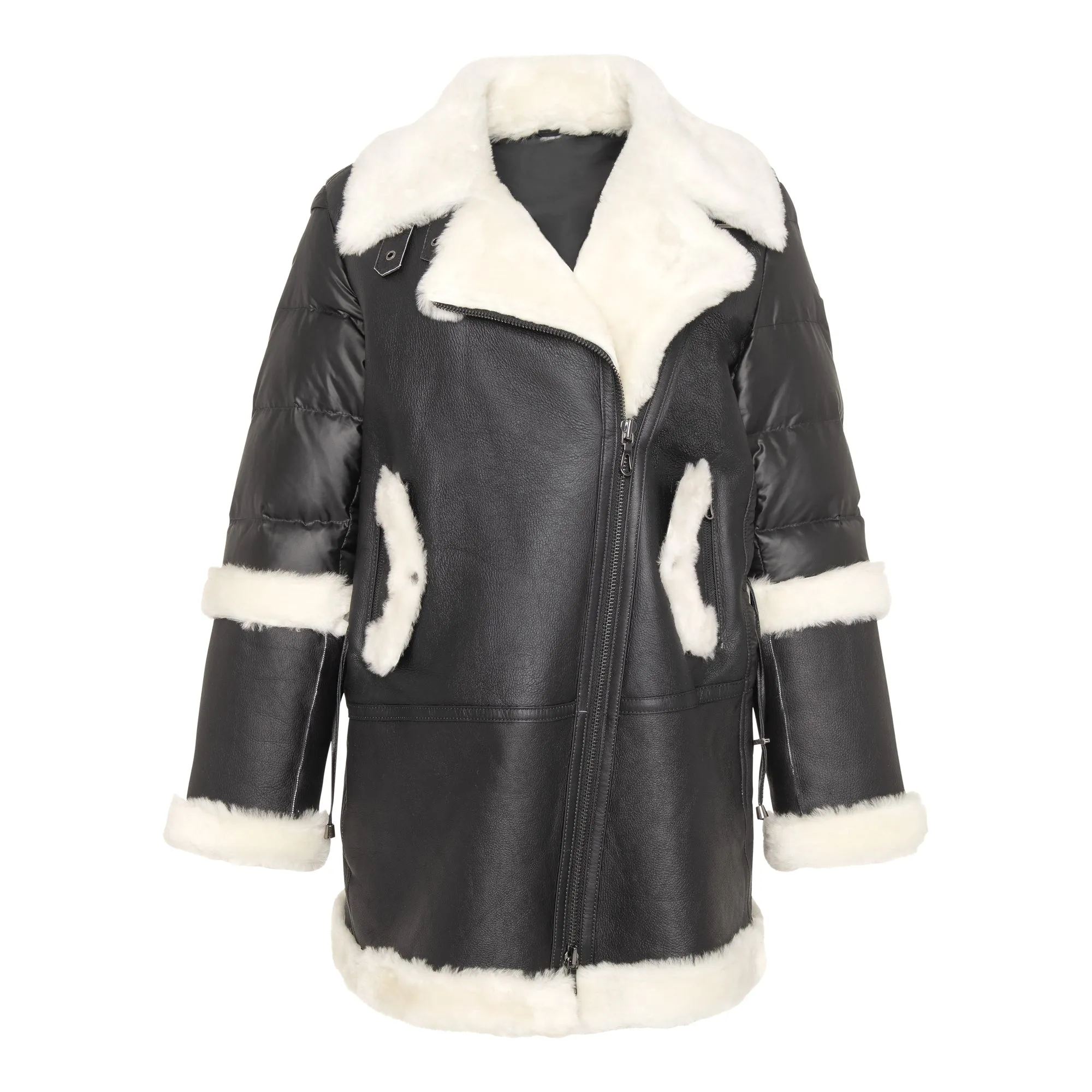 Leni Shearling & Goose Down Puffer Jacket