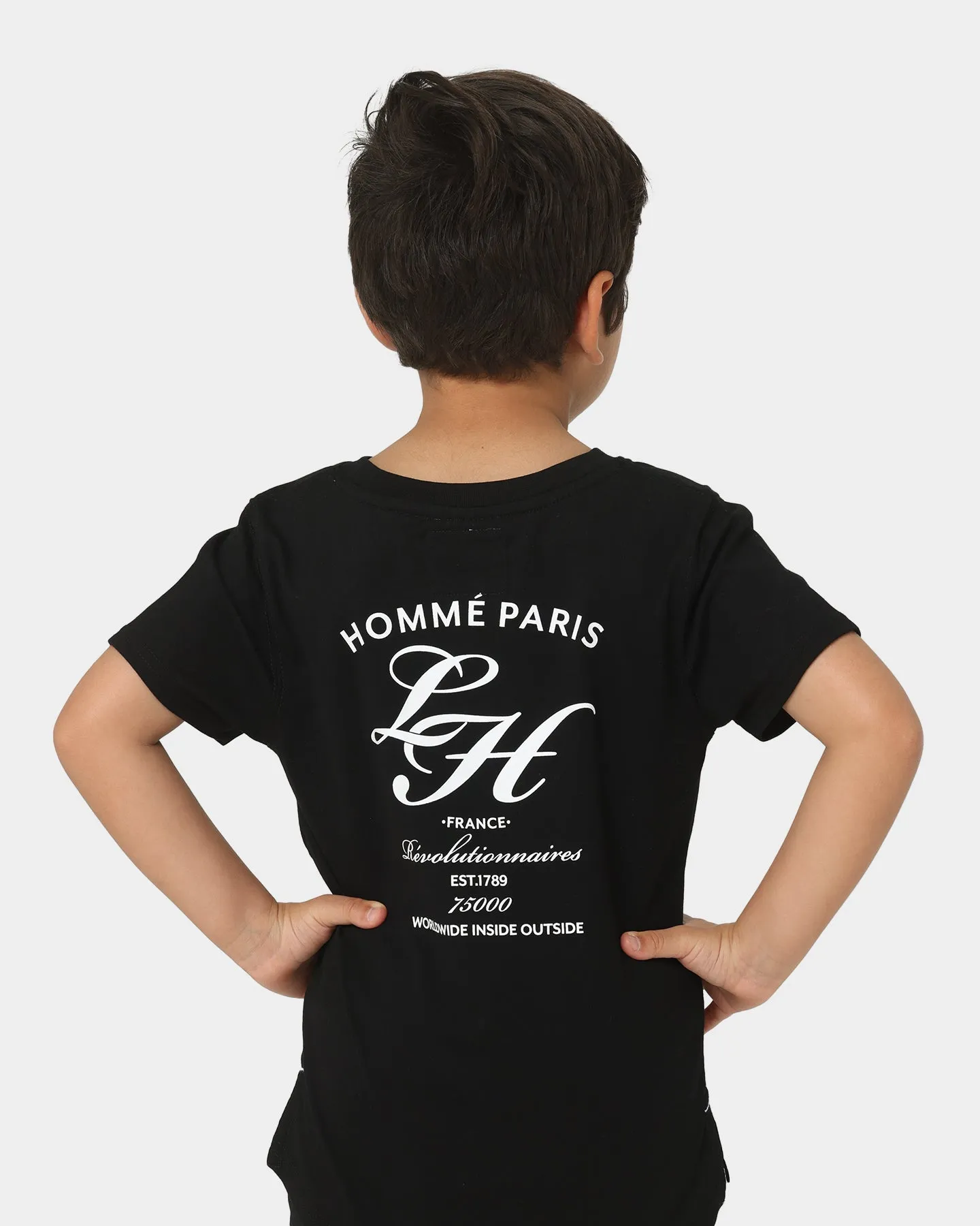 Lil Hommé Kids' Revolution Droptail Short Sleeve T-Shirt Black