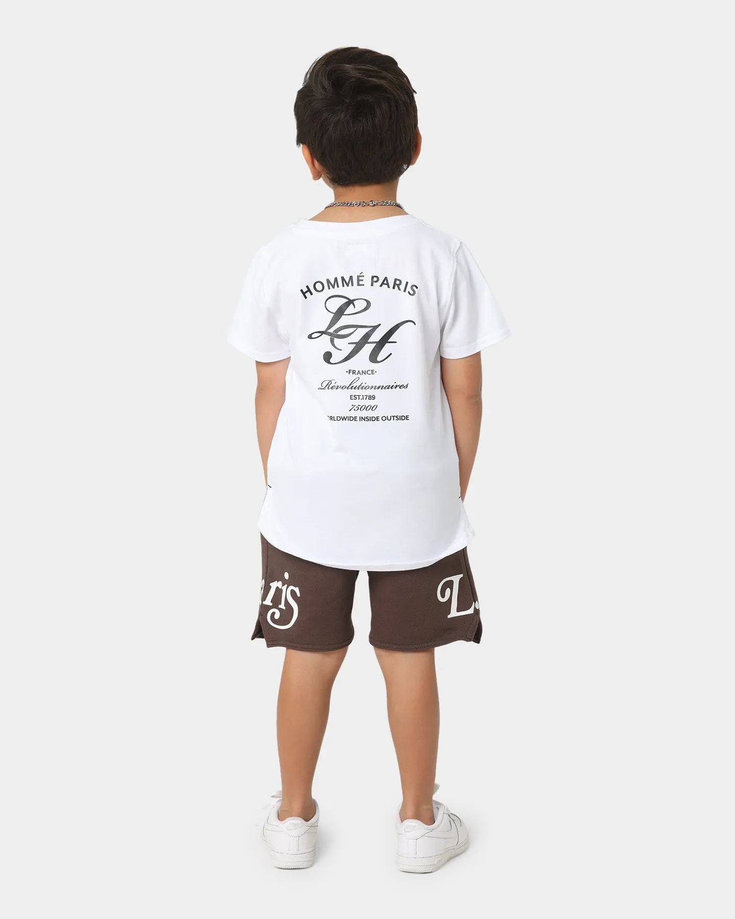 Lil Hommé Kids' Revolution Droptail Short Sleeve T-Shirt White