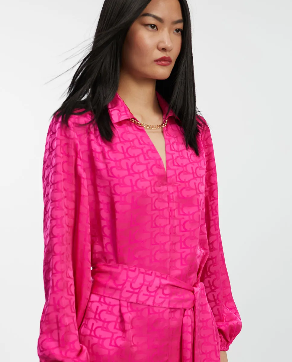 Logo print dress