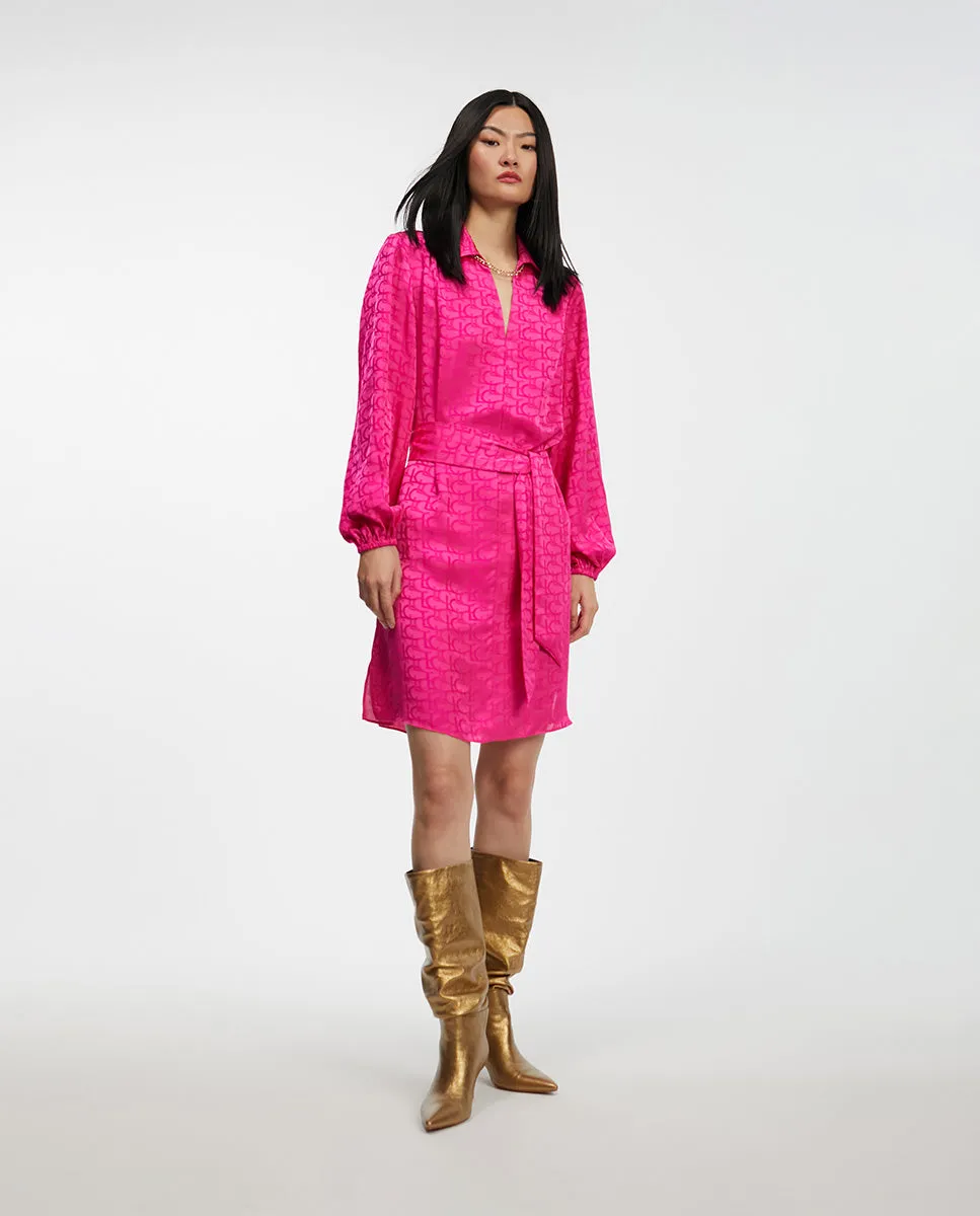 Logo print dress