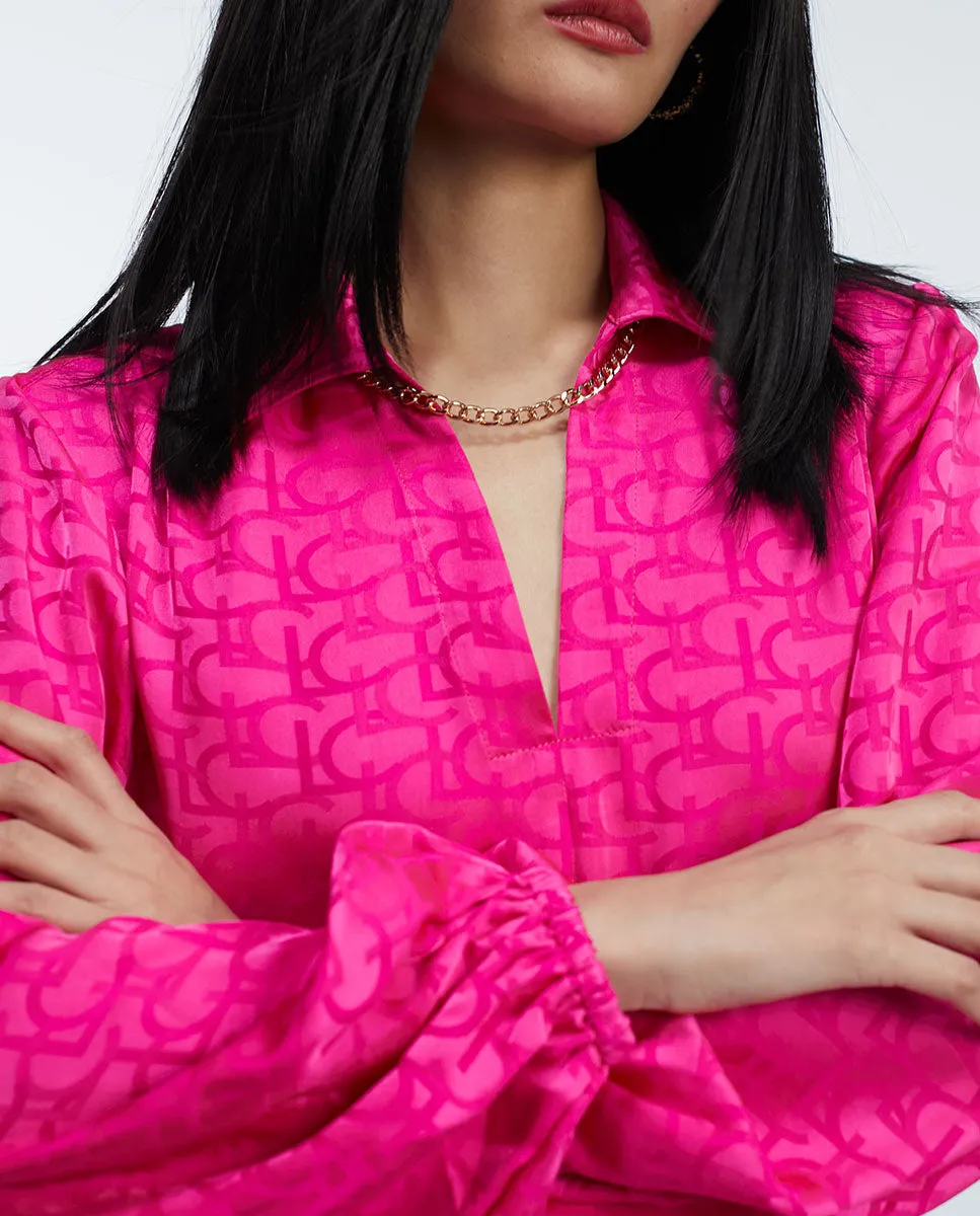 Logo print dress