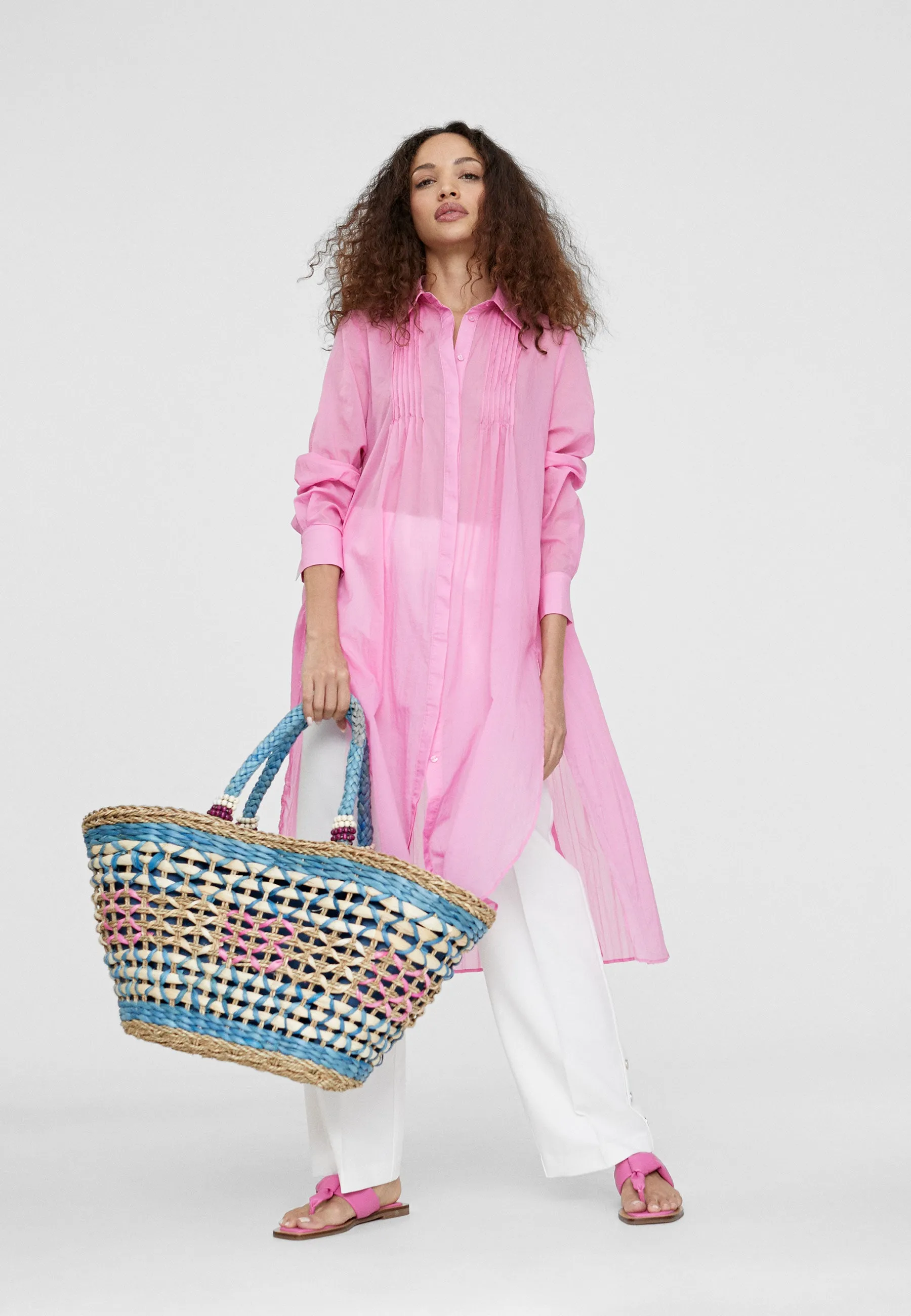 Long blouse with slits