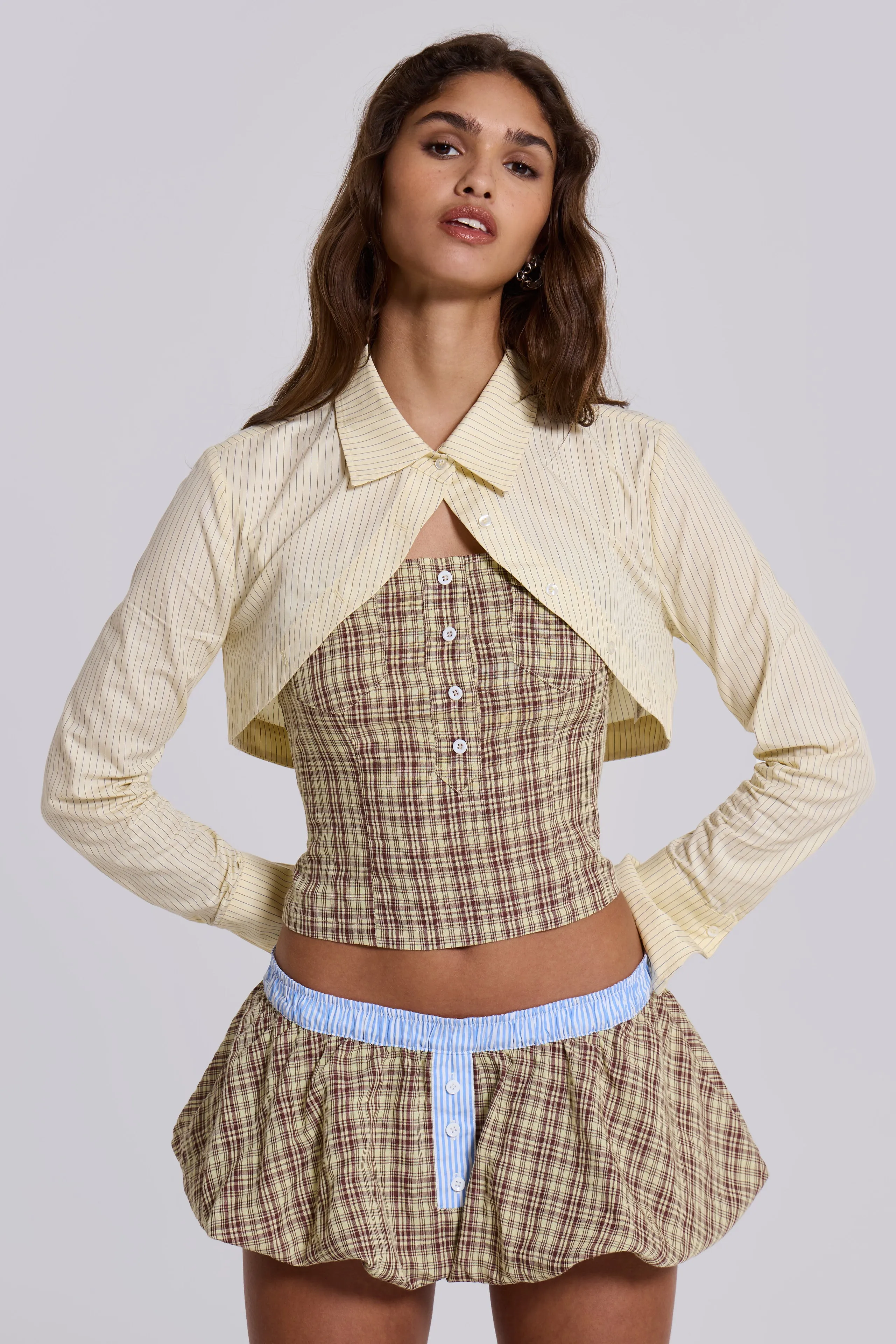 Lulu Shrug Stripe Shirt