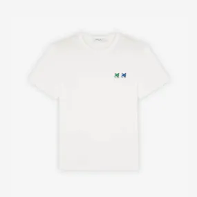 Maison Kitsune Men's Double Monochrome Fox Head Patch Classic T-Shirt White KM00101KJ0008 P100