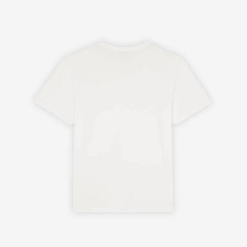 Maison Kitsune Men's Double Monochrome Fox Head Patch Classic T-Shirt White KM00101KJ0008 P100