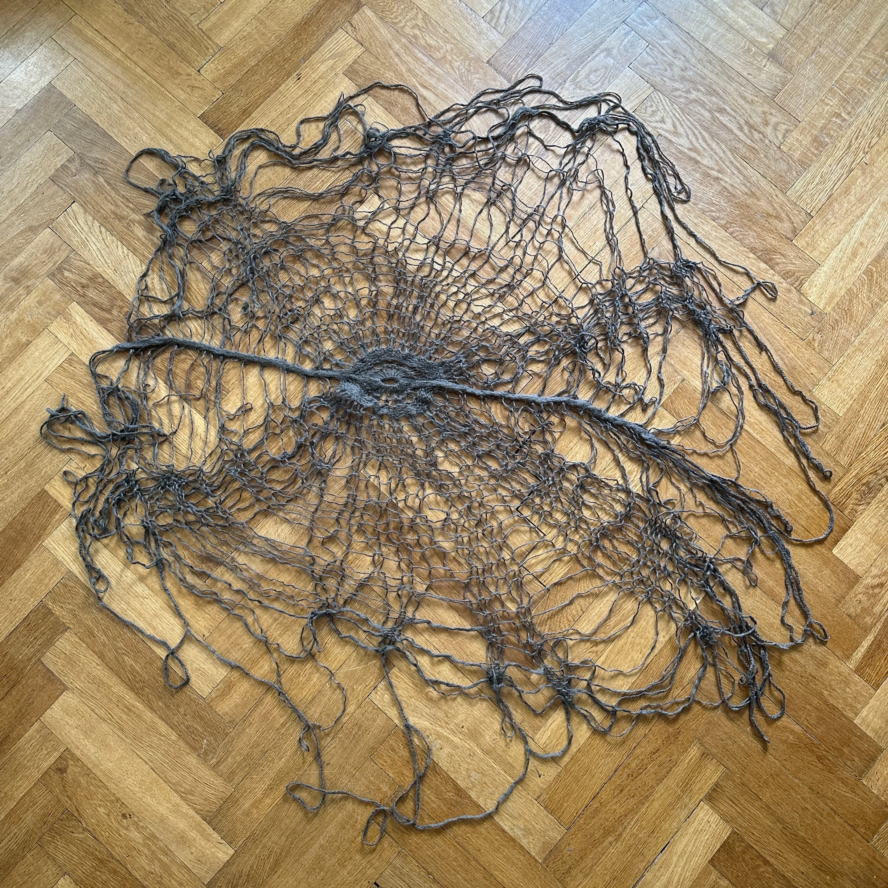 Maison Martin Margiela 2000s Spider Web Hand Knit Blanket Scarf