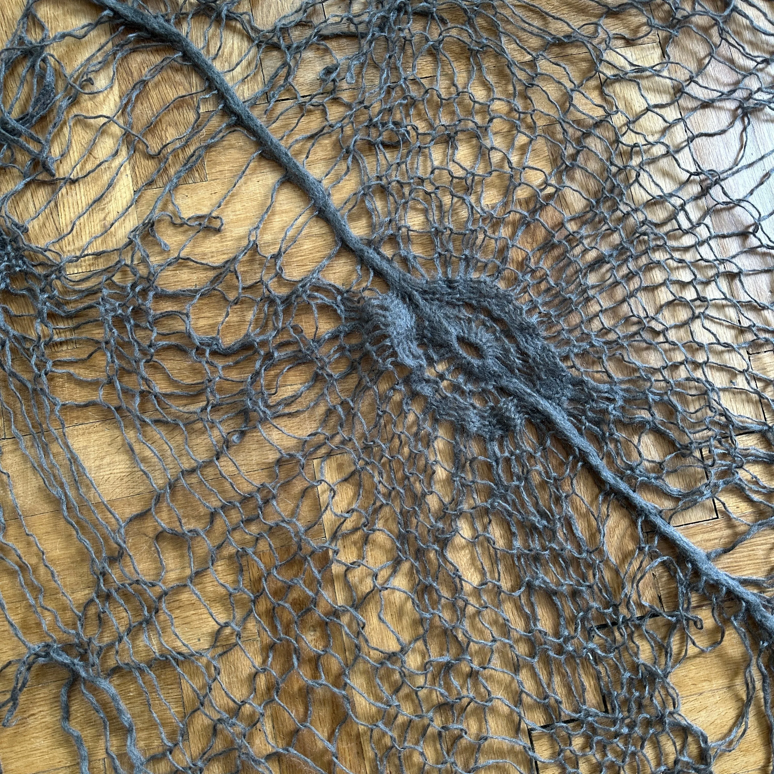 Maison Martin Margiela 2000s Spider Web Hand Knit Blanket Scarf