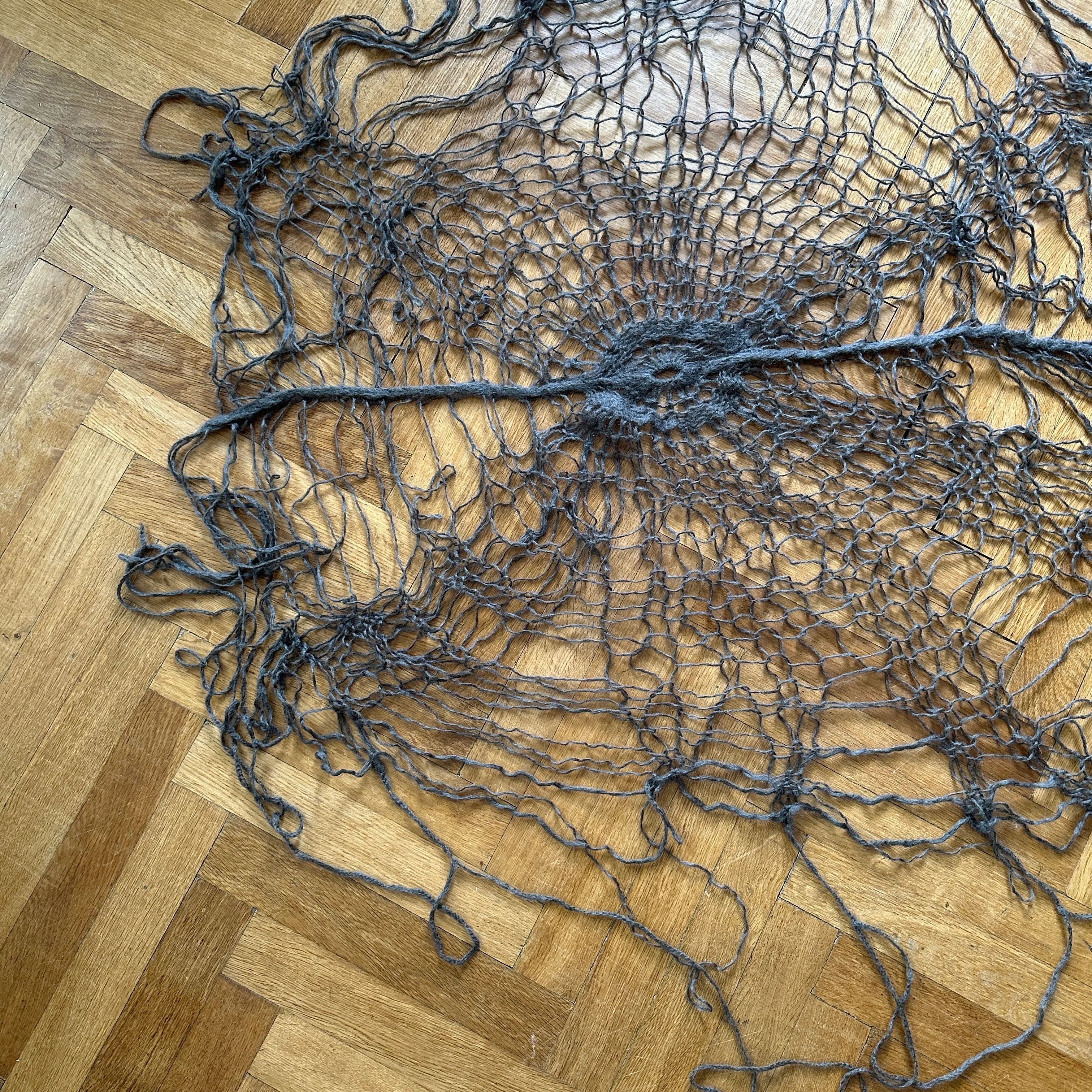 Maison Martin Margiela 2000s Spider Web Hand Knit Blanket Scarf