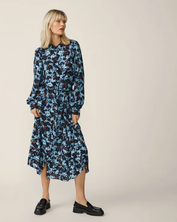 Marcia Morocco Shirt Dress Aop - Baltic Sea Flwr