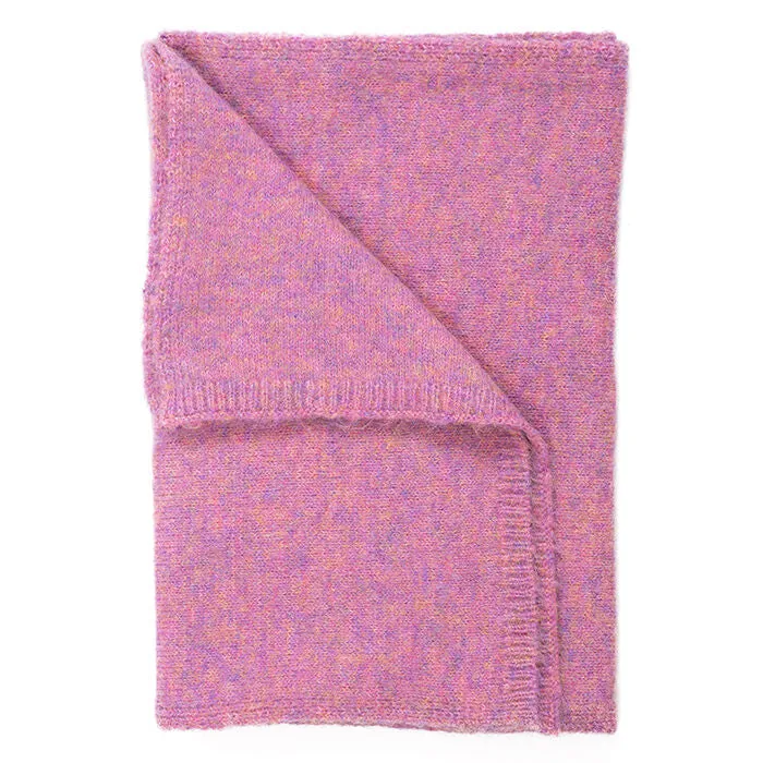 Marled Knit Scarf | Pink/Blue Marl