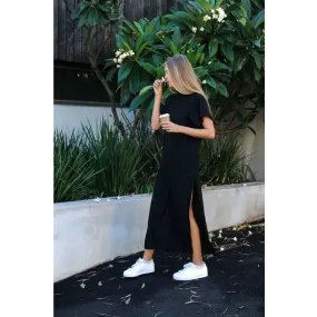Maxi T Shirt Dress Women Summer Casual Beach Sexy Party Vintage Bodycon Boho Wrap Cotton Black Long Dresses Plus Size