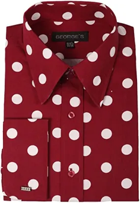 Men Casual Shirt AH616-Burgundy