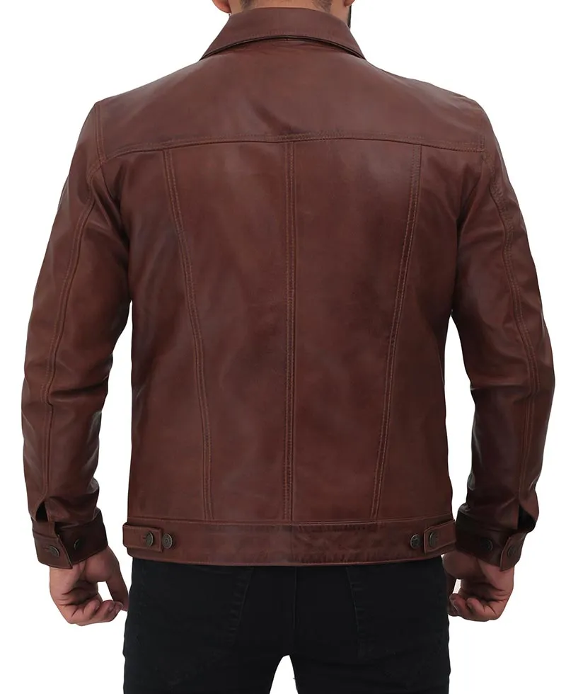 Men's Black Trucker Style Jacket