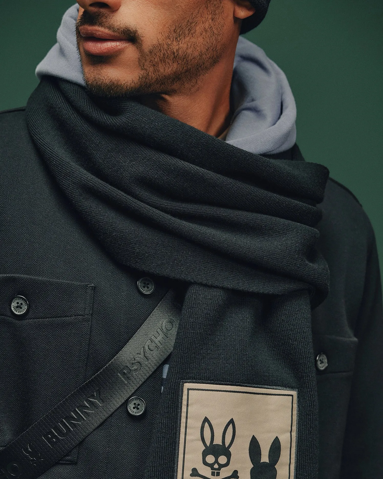 MENS MONROE TWILL PATCH SCARF - B6A892D200