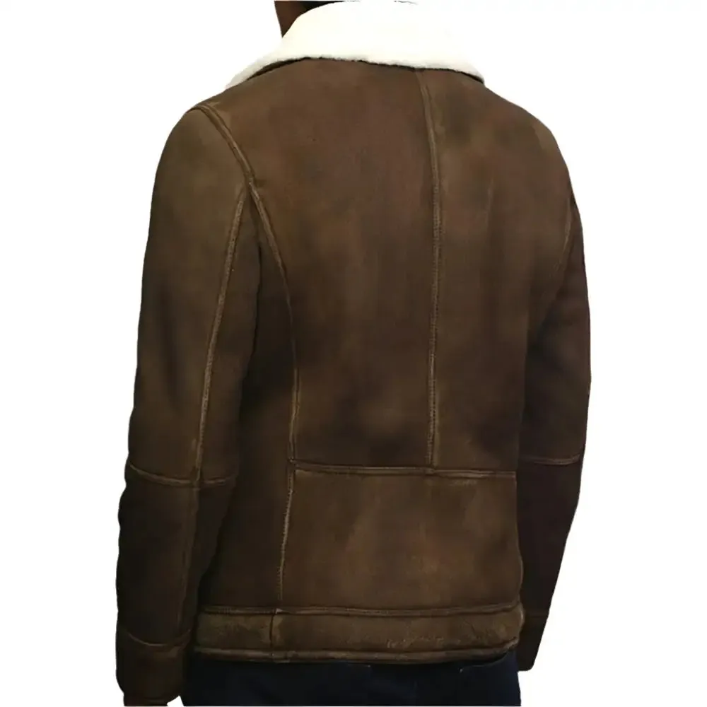 Men's Vintage Shearling Sheepskin Merino Leather Jacket