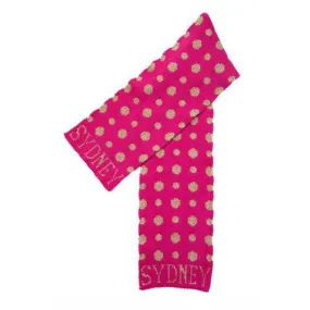 Metallic Polka Dot Personalized Knit Scarf