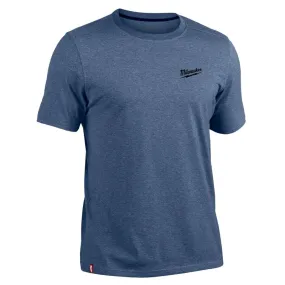 Milwaukee L Short Sleeve Men's Crew Neck Blue Hybrid Work Tee Shirt