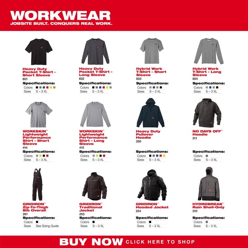 Milwaukee M Short Sleeve Men's Crew Neck Green Hybrid Work Tee Shirt