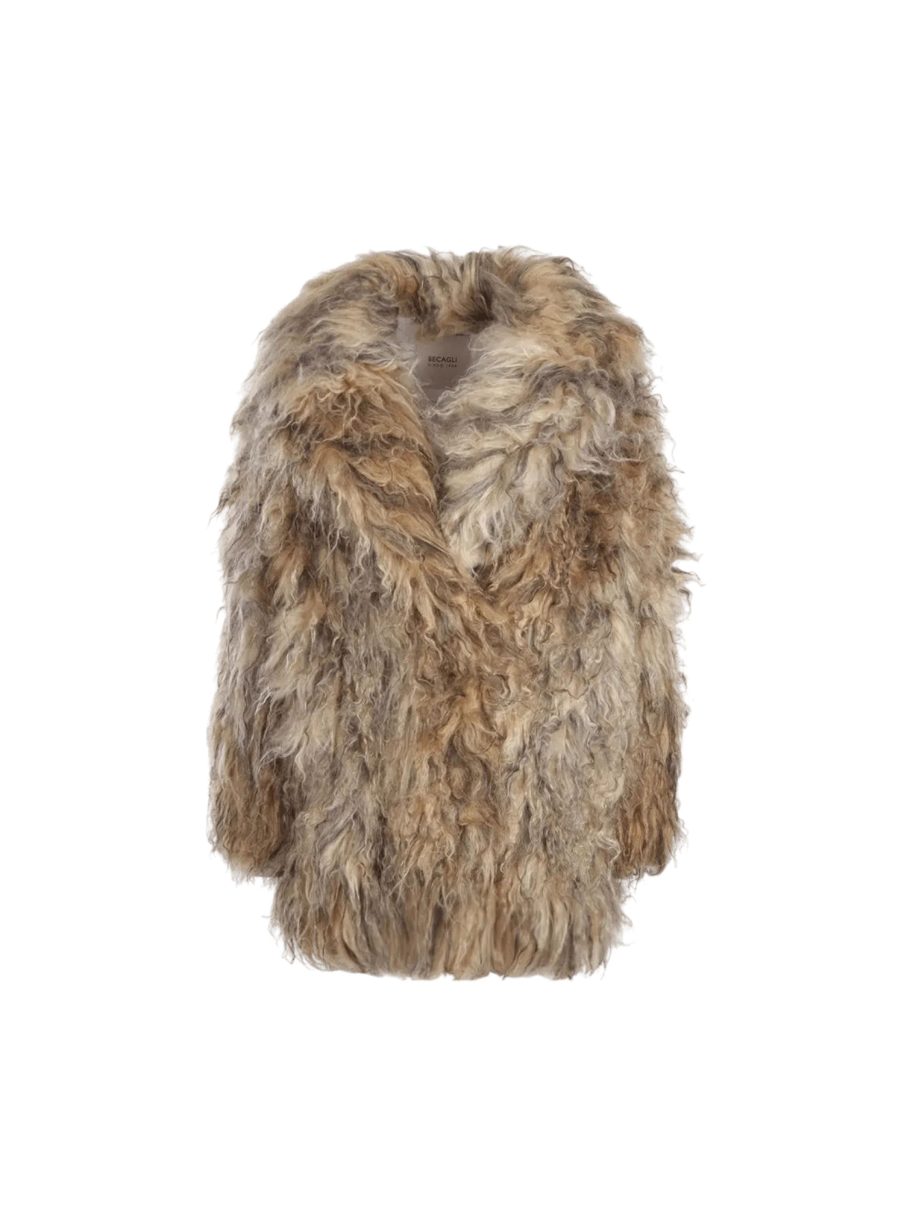 Mohair Fur Single-Breasted Blazer