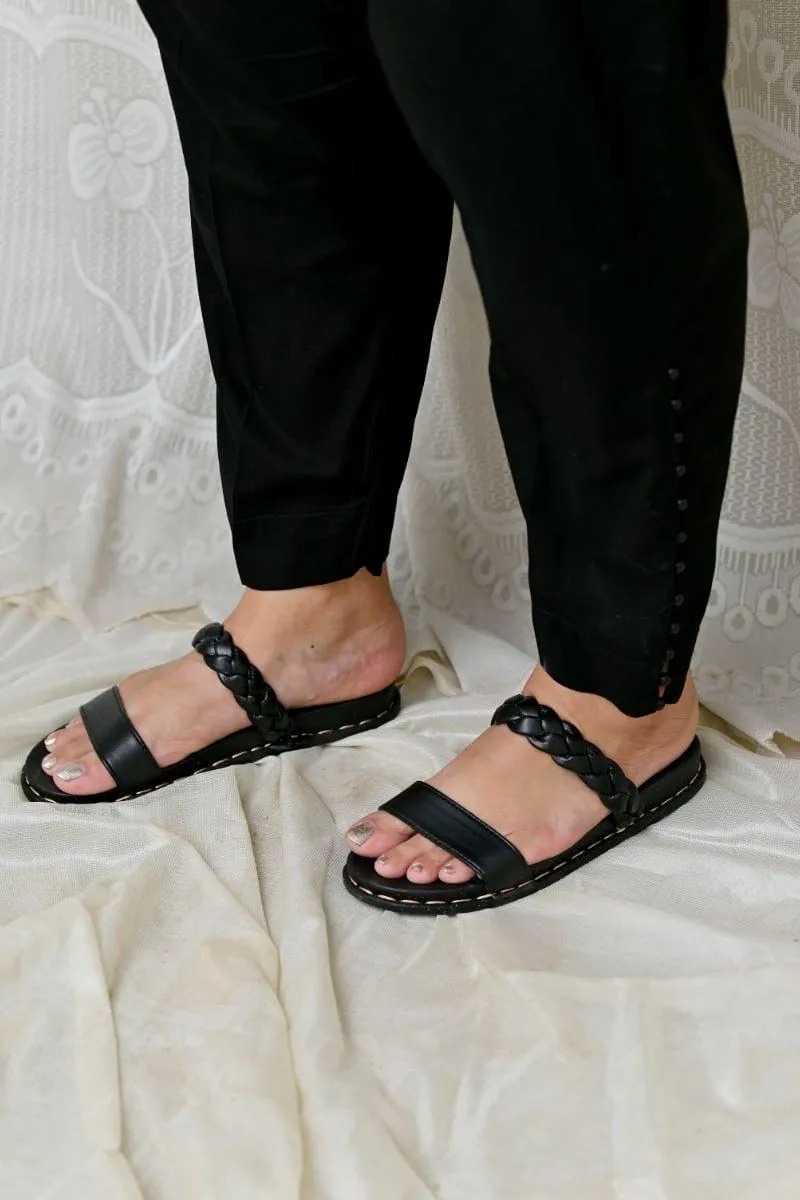 Mom4Little - Black trouser styled with beads AYW-003 - Cotton