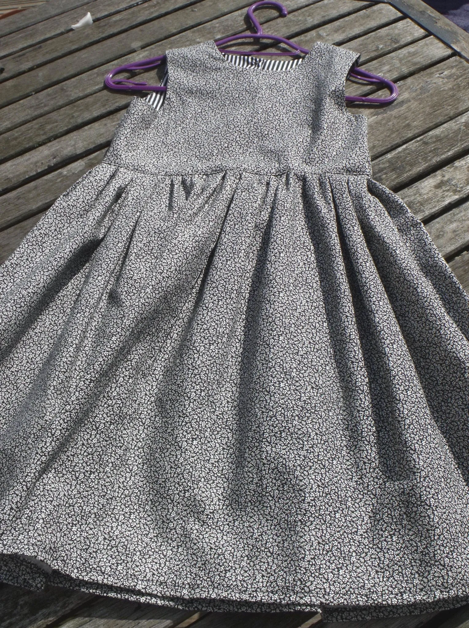 Monochrome, 100% cotton, girls dress, age up to 7 years