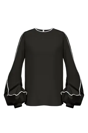 Monochrome Cotton "Dew" Blouse