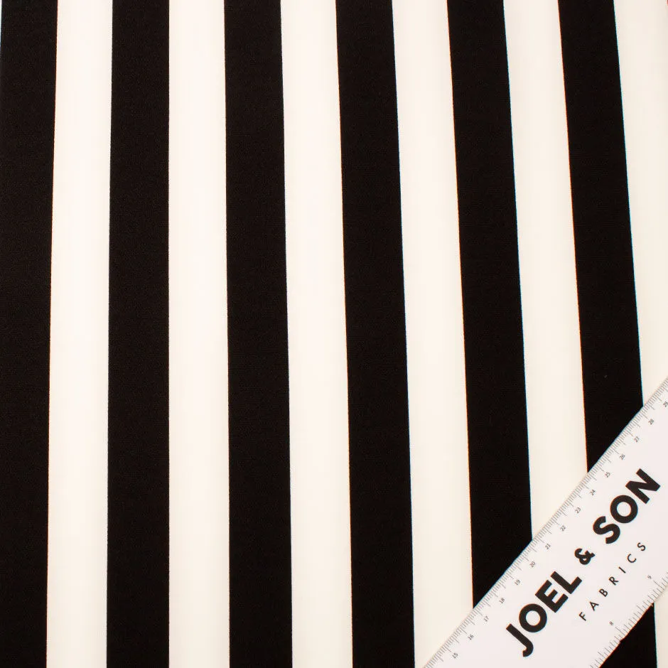 Monochrome Striped Stretch Microfibre