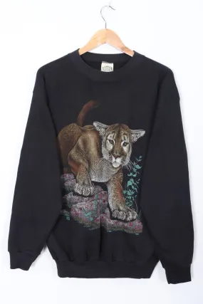Mountain Lion Nature Wildlife Sweatshirt USA Made (S-M)