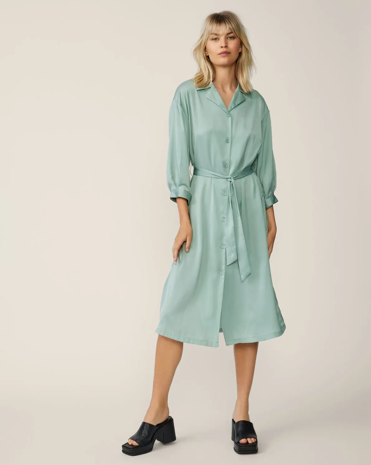 Myrina 3/4 Shirt Dress - Jadeite