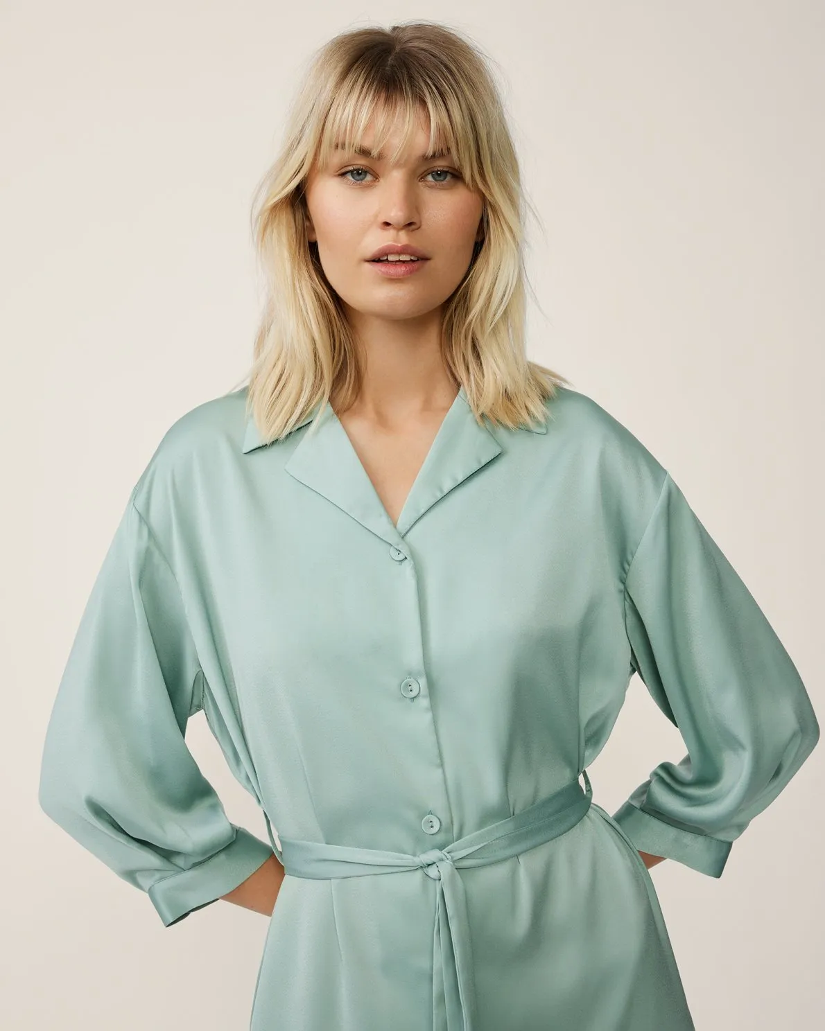 Myrina 3/4 Shirt Dress - Jadeite